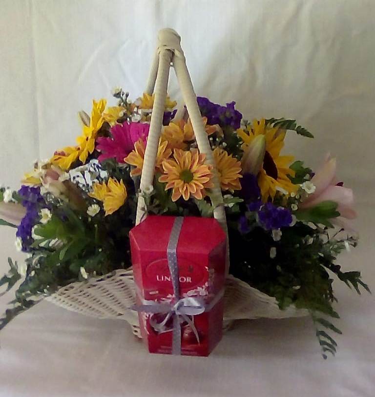 flowers and chocs